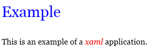 XAML の実行例